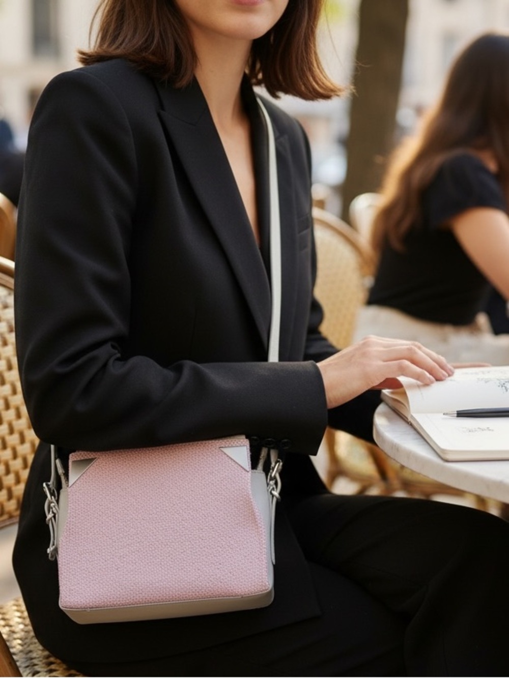 NWT Botkier x Coco Rocha Kitty London Leather Crossbody Bag Pink Gray MSRP $248